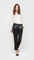Thumbnail for your product : Wayne Leather Combo Crop Pants
