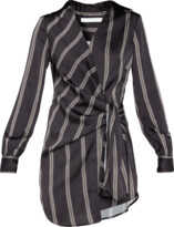 Thumbnail for your product : JONATHAN SIMKHAI STANDARD Bondi Pajama Stripe Waist-Tie Mini Dress