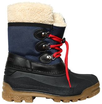 DSQUARED2 Faux Shearling & Nylon Canvas Snow Boots