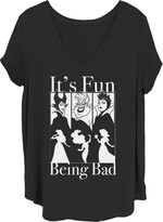 Thumbnail for your product : Disney Women's Princesses Bad Fun Junior's Plus Short Sleeve Tee Shirt