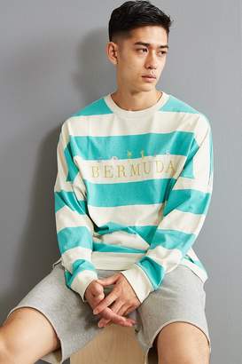 Urban Outfitters Embroidered Bermuda Stripe Long Sleeve Tee