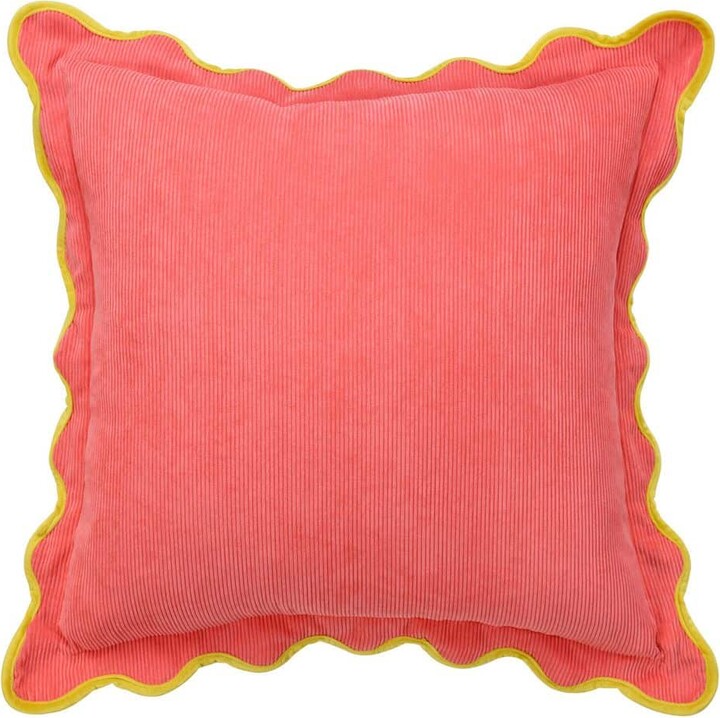 Stylecraft Sophie Pink, Lavender Purple, Yellow Solid Duck Feather 7 in. x 22 in. Throw Pillow