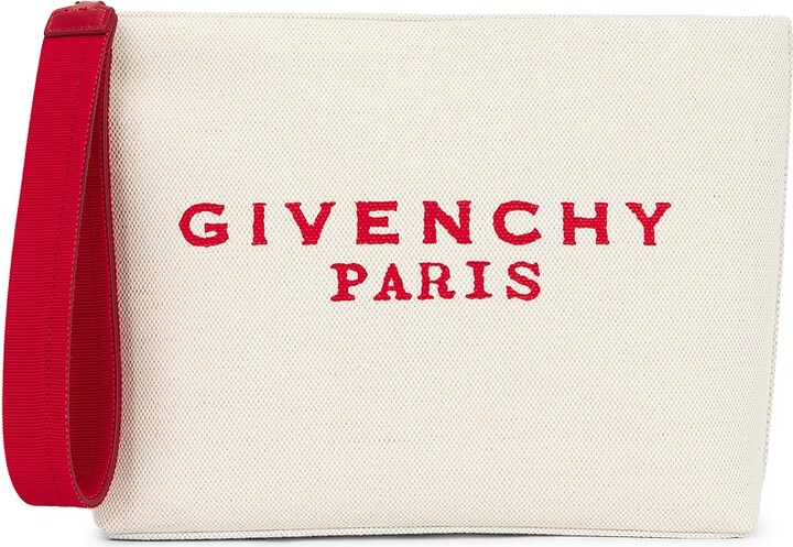 Givenchy Logo Pouch in Beige