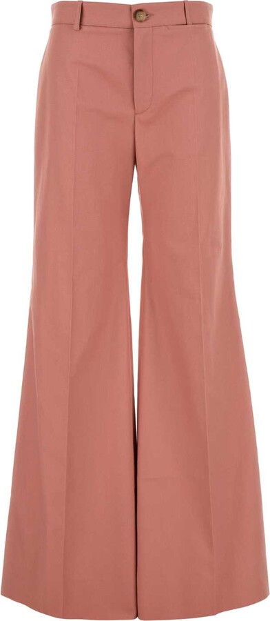 Chloé Dark Pink Cotton Palazzo Pant