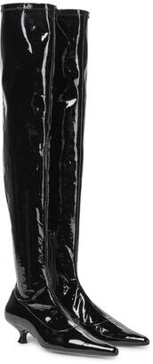 KHAITE Volos patent leather over-the-knee boots