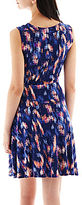Thumbnail for your product : JCPenney a.n.a Sleeveless Striped Fit-and-Flare Dress