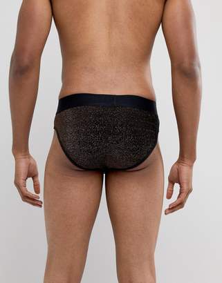 ASOS Briefs In Black With Glitter 3 Pack