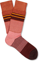 Thumbnail for your product : Paul Smith Striped Cotton-Blend Socks