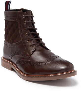 Ben Sherman Brent Wingtip Quilted Leather Boot