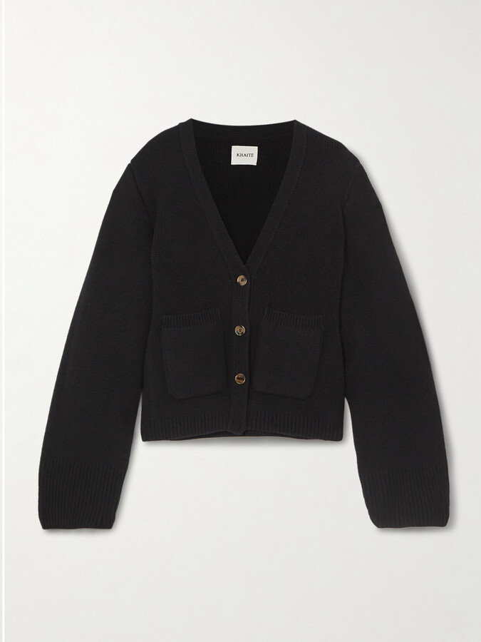 KHAITE Scarlet Cashmere-blend Cardigan - Black