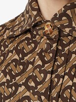 Thumbnail for your product : Burberry Pleated Monogram Shirt Dress