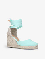 Thumbnail for your product : Castaner Carina cotton-canvas wedge espadrilles