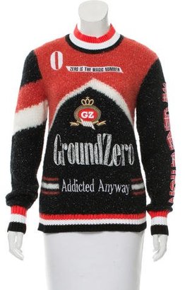 Ground Zero Ground-Zero Metallic Knit Long Sleeve Sweater