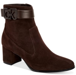 calvin klein suede booties