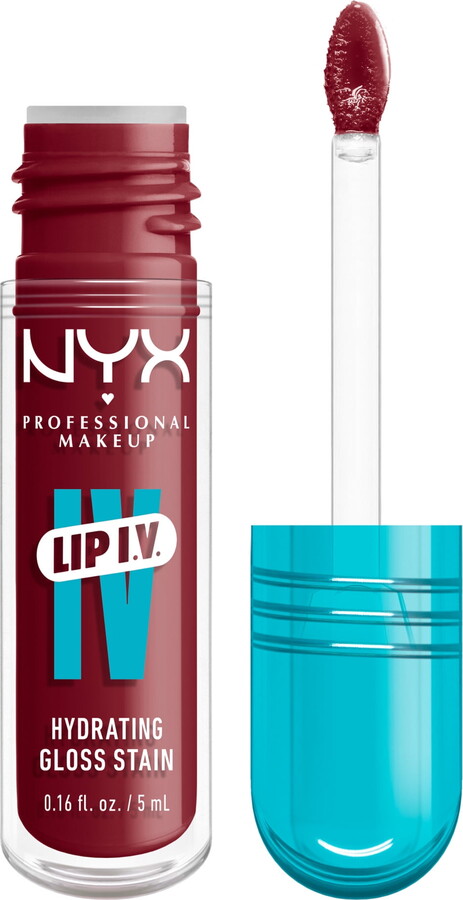 NYX Gloss Collections Lip IV Hydrating Lip Gloss Serum, Blush Rush, 0.16 oz