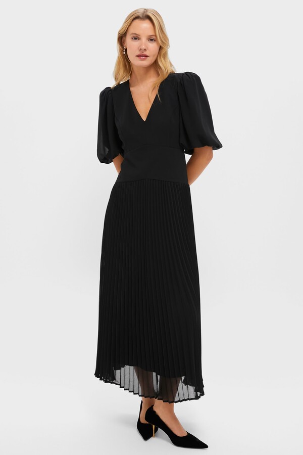 Tuckernuck Black Drapey Twill Raquel Dress