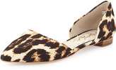 Thumbnail for your product : Alice + Olivia Hilary Flat Leopard-Embossed d'Orsay Flat, Gray (Stylist Pick!)