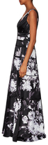 Thumbnail for your product : Aidan Mattox Printed V-Neck Gown