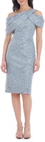 Thumbnail for your product : Theia Glacier Floral Jacquard Sheath Dress