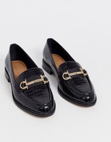 Thumbnail for your product : ASOS DESIGN Wide Fit Vapor snaffle loafer in black