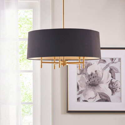 Everly Quinn Light Drum Shade Chandelier