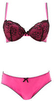 Thumbnail for your product : Charlotte Russe Contrast Lace Bra & Thong Set