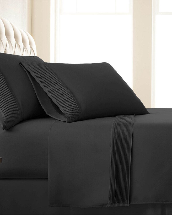 South Shore Furniture Extra Deep Pocket Pleated Easy Care Sheet Set