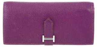 HermÃ ̈s Trifold Bearn Wallet purple HermÃ ̈s Trifold Bearn Wallet