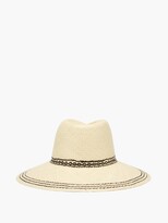 Thumbnail for your product : Maison Michel Virginie Embroidered Panama Hat - Beige