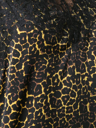 Just Female leopard print lace trim camisole