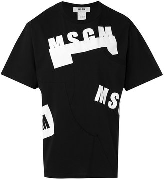 MSGM logo print T-shirt - men - Cotton - XS