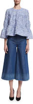 Thumbnail for your product : Co Denim Wide-Leg Cropped Pants, Blue