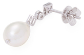 Thumbnail for your product : Meira T 14K White Gold, Pearl & 0.04 Total Ct. Diamond Dangle Earrings