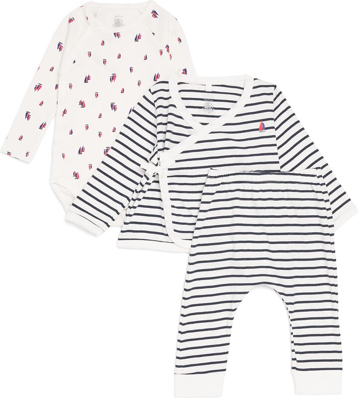 Petit Bateau Nautical Bodysuit, Top and Leggings Set