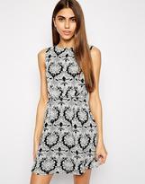 Thumbnail for your product : Style London Baroque Print Dress with Back Detail