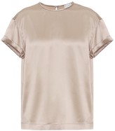 Thumbnail for your product : Brunello Cucinelli Stretch-silk satin top