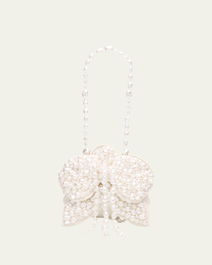 Cult Gaia Giula Pearlescent Flower Wristlet
