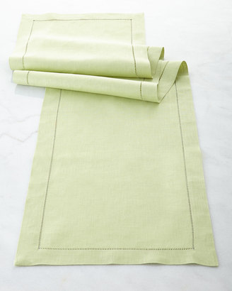 SFERRA Hemstitched Table Runner, 15" x 108"