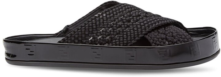 Fendi FF-motif crossover-strap sandals - ShopStyle