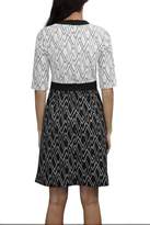 Thumbnail for your product : Great Plains Zig Zag Ottoman Flared Dress