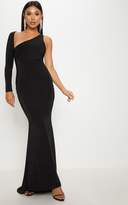 Thumbnail for your product : PrettyLittleThing Black Wrap Sleeve Maxi Dress