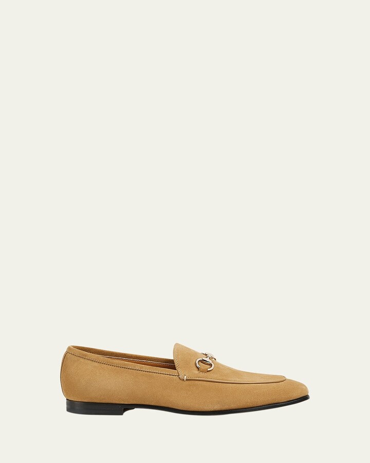 Gucci Jordaan Horsebit Suede Loafers