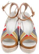 Thumbnail for your product : Hermes Canvas Espadrille Wedge Sandals