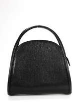 Thumbnail for your product : Stuart Weitzman Black Lizard Structured Zipper Closure Mini Toe Handbag
