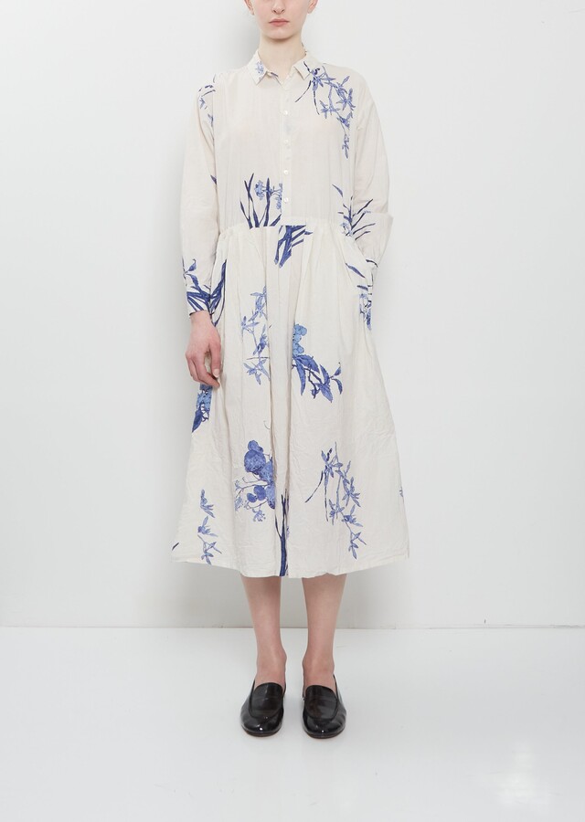 Pas De Calais Japonism Flower Print Dress