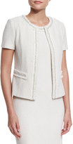 Thumbnail for your product : St. John Shimmer New Boucle Knit Short-Sleeve Jacket