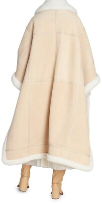 Chloé Dyed Shearling & Leather Zip Coat