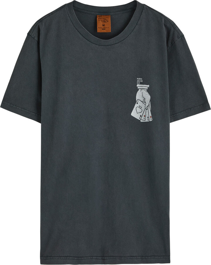 Nudie Jeans Roy Printed Cotton T-shirt