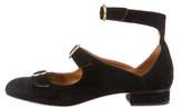 Thumbnail for your product : ChloÃ© Suede Buckle Flats Black ChloÃ© Suede Buckle Flats