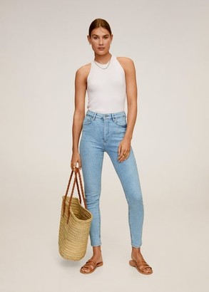 MANGO High waist skinny Noa jeans light blue - 1 - Women